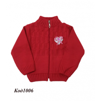 Tr Кофта в'язана для дівчинки на замку ASLAN 01 Малиновий 1-3(80,86,92) 3 шт.