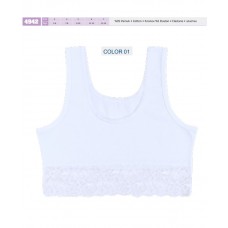 BR Топ для дівчинки 4942,01   БІЛИЙ  06,07.  12(6) шт.