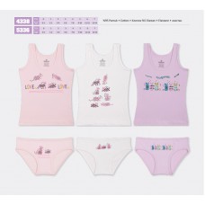 BR Набір6 білизни для дівчинки(майка+ТРУСИ) 4338/5336   6(3)шт.