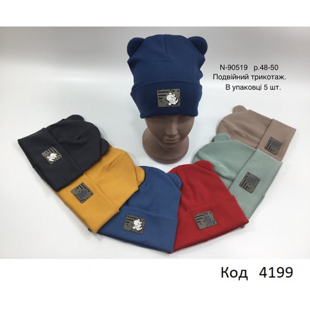 Viva Шапка подвійна для хлопчика N-90519  48-50    5шт