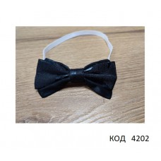 Ukr Краватка-метелик для хлопчика КОМБИ 2-х шарова чорний/атлас  5шт