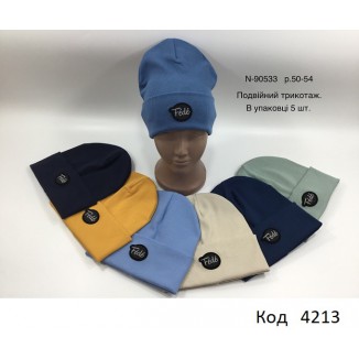 Viva Шапка подвійна для хлопчика N-90533  50-54    5шт