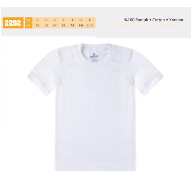 BR Футболка для хлопчика 2202,01 БІЛИЙ   06,07,08   6(3) шт