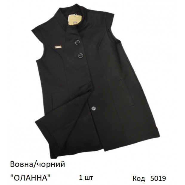 SuzieЖл шерсть Жилетка для дівчинки Жл016708 "ОЛАНА" чорний 146-158   1 шт