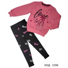 Tr Костюм для дівчинки (реглан начос+ лосини начос) Benini Love туфельки  098-110  4(3) шт.