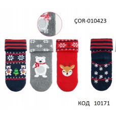 Bross Шкарпетки махрові ясельні ОРНАМЕНТ ÇOR-010423 МІКС  4(1)шт.