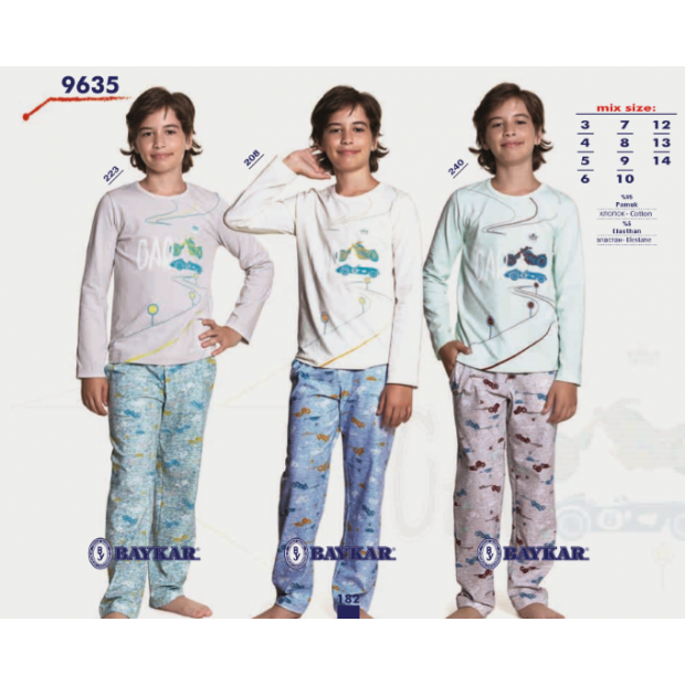BR Піжама для хлопчика 03-06 стрейч/бавовна  9635    3-6  4 шт.