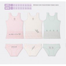 BR Набір6 білизни для дівчинки(майка+ТРУСИ) 4374/5372   6(3)шт.