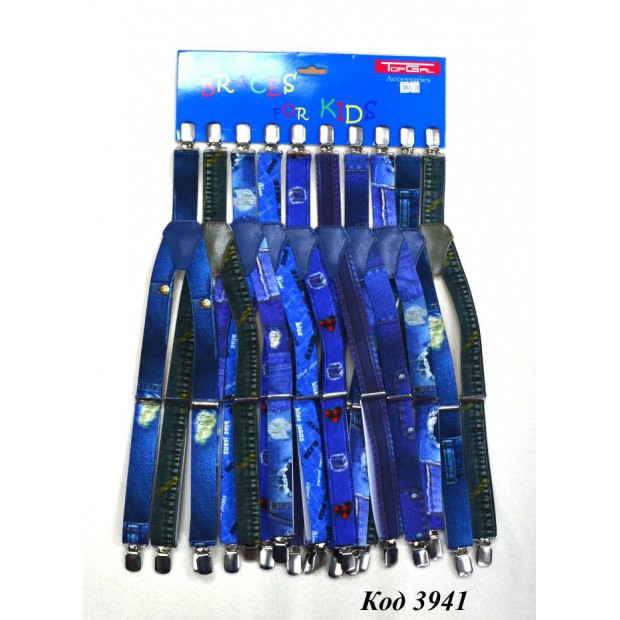 Topgal Підтяжки  середні МАЛЮНОК .ДЖИНС 10 шт