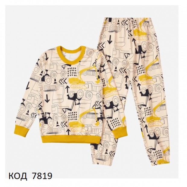 ЛяЛя Піжама стрейч начос для хлопчика К3СН143  116/128//   3шт