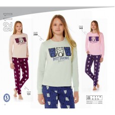 BR Піжама для дівчинки 12,13,14 стрейч/бавовна  9211    12,13,14  3 шт.