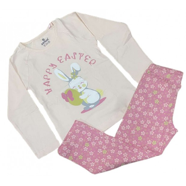 BR Піжама для дівчинки 03-06 стрейч/бавовна  9350    PEMBE(248)світло-рожевий   1шт.