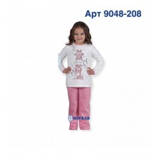 BR Піжама для дівчинки 07-10 стрейч/бавовна  9048    KREM(208,108)молочний  1шт.