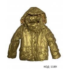 ,Ch Куртка для дівчинки синтепон  6-9 років  (122-140)  9051 ЗОЛОТО 4(1)шт