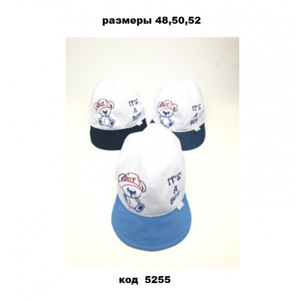 KlimaniБейсболка для хлопчика "ДЕНДІ " 48,50,52  CM 3шт