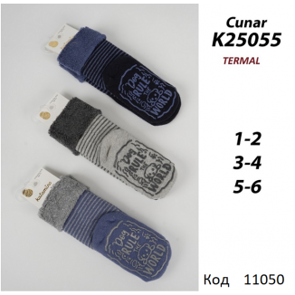 ArtiKatamino Шкарпетки махрові для хлопчика СІЛІКОН К25055  МІКС 1-2//5-6   12(3) шт.