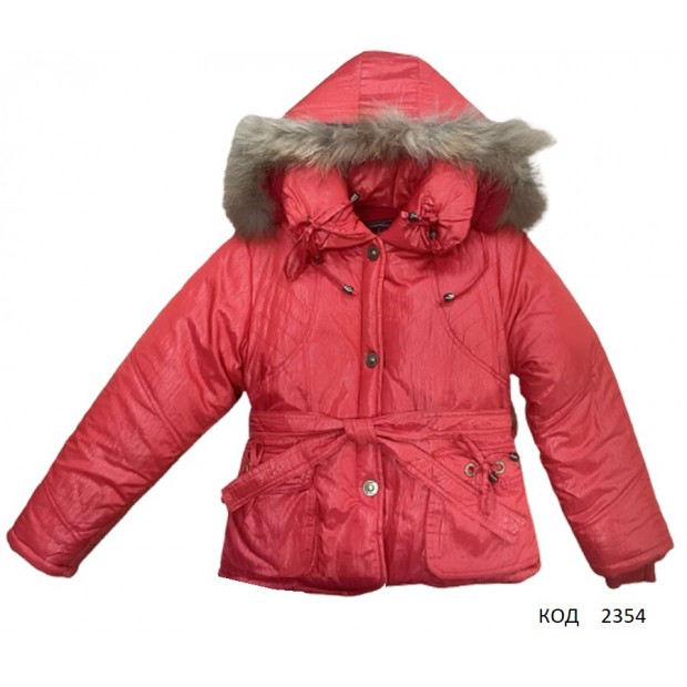 --Ch Куртка для дівчинки синтепон  6-9 років  (M-XL) 134-152  ЧЕРВОНИЙ   4(1)шт