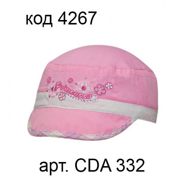 -- YO Кепка для дівчинки CDА-332   50-54  10(5) шт