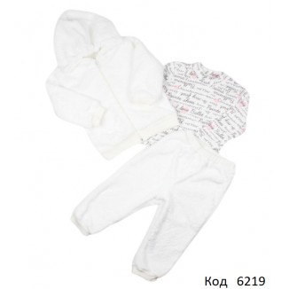 МС Костюм 3-ка вельсофт/2-х нитка тіснений74,80,86р 3шт