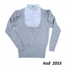 ,Ch Кофта-обманка для дівчинки Xiaofeihu  7-15 ( 116-140) сірий 5шт.