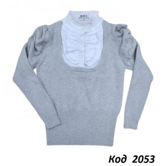 ,Ch Кофта-обманка для дівчинки Xiaofeihu  7-15 ( 116-140) сірий 5шт.