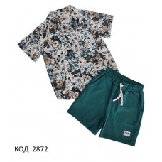 Tr Костюм (Рубашка+шорти 2-х нитка) для хлопчика 116-134  4шт