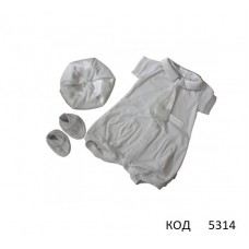 ЛяЛя Набір для хрещення для хлопчика  4 пред.(ажур+атлас) 8ТК08  56,64,78.1шт