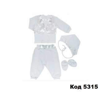 коробкаКрестильный комплект   2ТК025  интерлок мальч.4 предм.  68  1р.