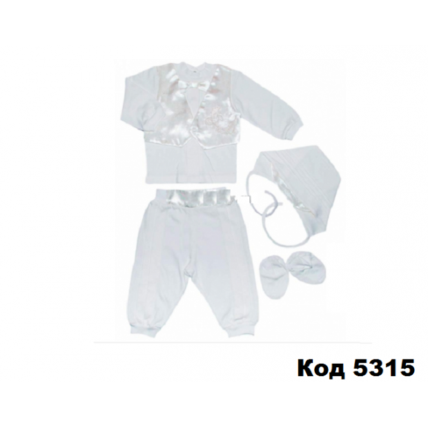 коробкаКрестильный комплект   2ТК025  интерлок мальч.4 предм.  68  1р.