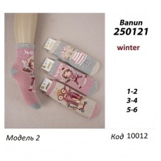 ArtiKatamino Шкарпетки махрові для дівчинки МАЛЮНОК 250121  МІКС   12(3) шт.