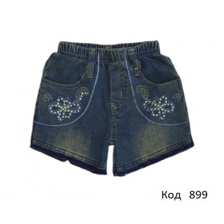 ,Ch Шорти для дівчинки  джинс Gold 70052   1-5   5шт.