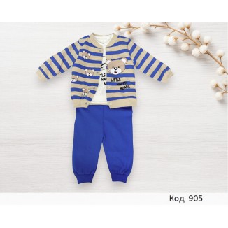 Tr Костюм для хлопчика інтерлок/резинка PEPELİNO 5510  6,12,18,24 міс. 4 шт