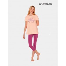 BR Костюм для дівчинки 12,13,14 (футболка+лосиниі)  9223    CAMASIR SOMON(226)персик  1шт.