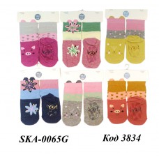 YO Шкарпетки для дівчинки SKA-0065G 3D силікон мікс кольорів 17-19//23-26  6(3) шт