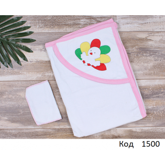 Tr Рушник куточок+рукавичка махра BebiLife 01 ЖИРАФ  1 шт.