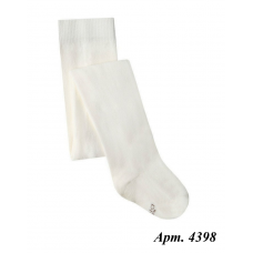 DUNA Колготки бавовняні дитячі ОДНОТОН 4398 БІЛИЙ   5(3) шт