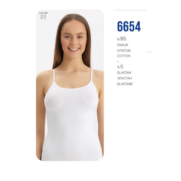 BR Майка жіноча 6654,01  БІЛИЙ         6(1)шт.
