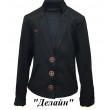 ,,Suzie140-158шерстьКОСТЮМ Піджак "Делайн"(8991)+Спідниця чорний 140-158 4 р.