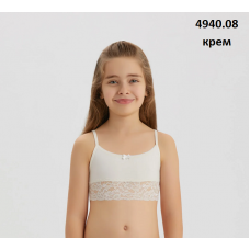 BR Топ для дівчинки 4940,08   МОЛОЧНИЙ(КРЕМ)   06,07    12(6) шт.