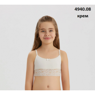 BR Топ для дівчинки 4940,08   МОЛОЧНИЙ(КРЕМ)   06,07    12(6) шт.