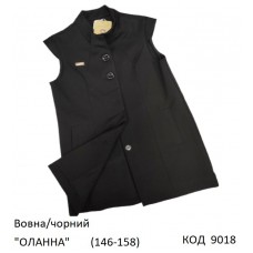 SuzieЖл 146-158шерсть Жилетка для дівчинки Жл16708-17 "ОЛЛАНА" чорний 146-158 3 р.
