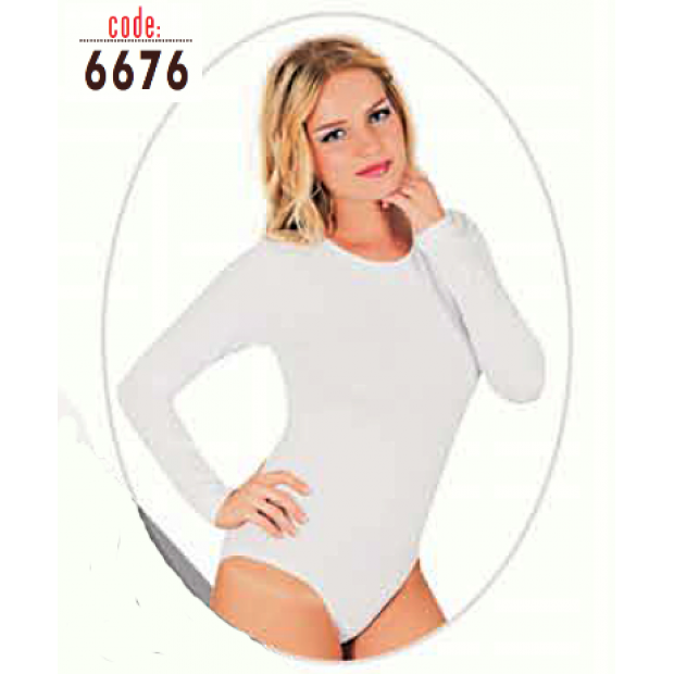 BR Боді жіночі 6676,01  БІЛИЙ          6(1)шт.