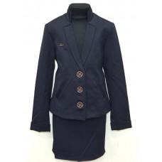 ,,Suzie140-158шерстьКОСТЮМ Піджак "Делайн" (8992) + Спідниця синій 140-158 4 шт