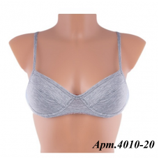 BR Бюстгальтер для дівчинки 4010,20   СІРИЙ 6(3) шт.