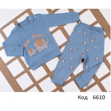 Tr Костюм для хлопчика інтерлок/рубчик BAYBAY 3758  6,9,12 міс. 3 шт