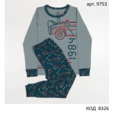 BR Піжама для хлопчика 03-06 стрейч/бавовна  9753    KOYU GRI  (512)темно-сірий  4 шт.