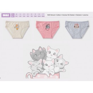 BR Труси для дівчинки  5682,99 КОТИКИ    12(6) шт.