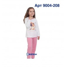 BR Піжама для дівчинки 07-10 стрейч/бавовна  9004    KREM(208)молочний  1 шт.