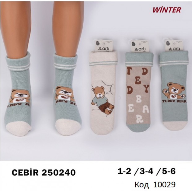 ArtiKatamino Шкарпетки махрові для хлопчика ВІДВОРОТ 250240  МІКС 1-2--7-8    12(3) шт.