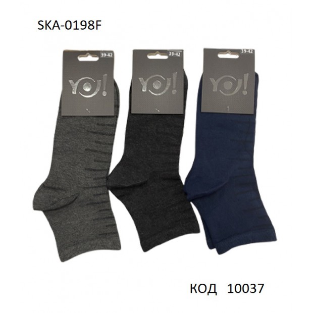 YO Шкарпетки чоловічі SKA-0198F в смужкку БАМБУК   Мікс кольорів    35-38//39-41   3 шт